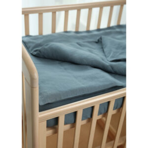 Otroška posteljnina 100% lan, modra 100x135 