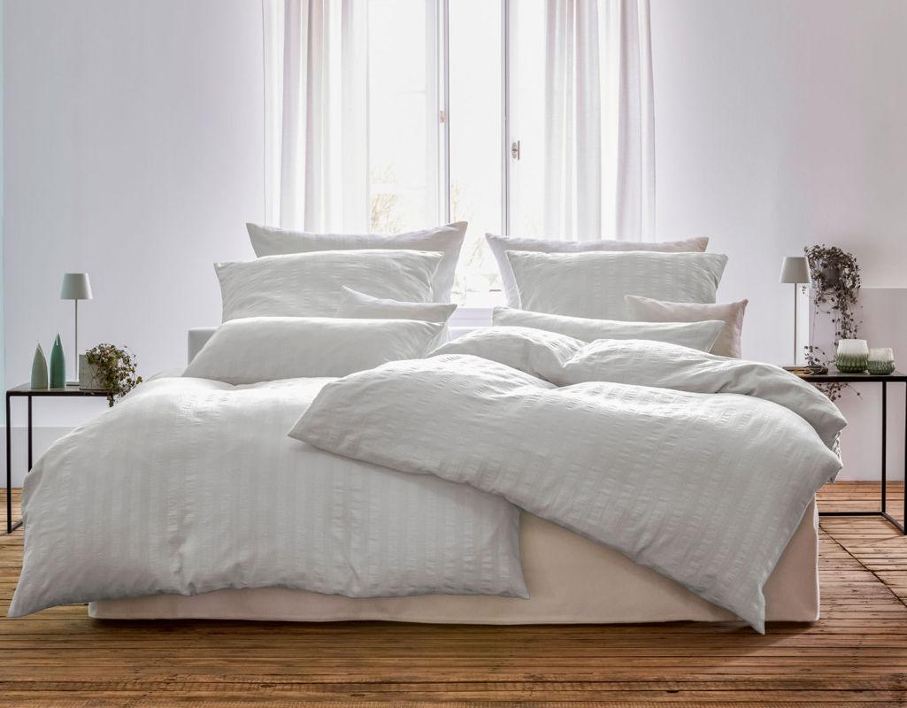 Posteljnina Crinkle bela smetana 140x200, 50x70 Posteljnina Crinkle bela smetana 140x200, 50x70