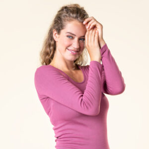 EKO Bombažna Ženska Majica DARK ROSE