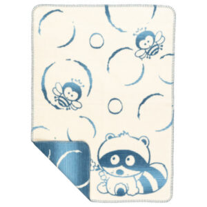 Odeja otroška eko bombaž Č MODRA 75x100