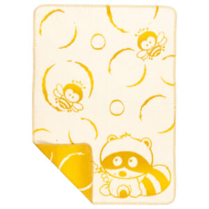 Odeja otroška eko bombaž Č RUMENA 75x100