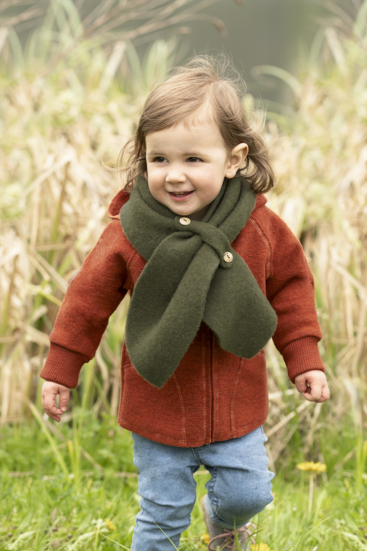 Otroški šal walnut- flis 100% volna unisize Otroški šal walnut- flis 100% volna unisize