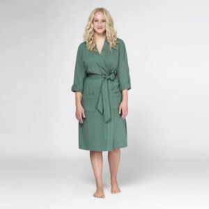 Kopalni plašč iz 100% eko bombaža zelen Kopalni plašč iz 100% eko bombaža zelen