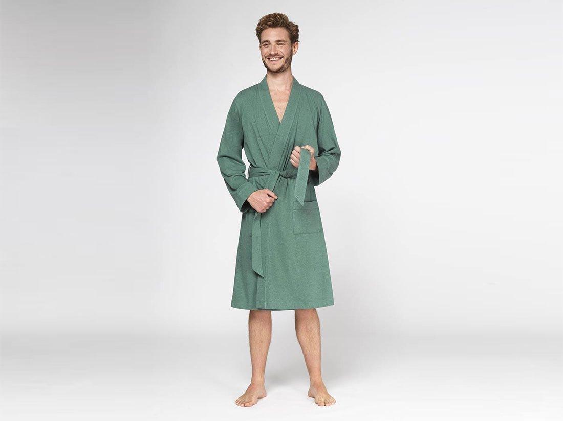 Kopalni plašč iz 100% eko bombaža zelen Kopalni plašč iz 100% eko bombaža zelen