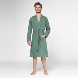 Kopalni plašč iz 100% eko bombaža zelen Kopalni plašč iz 100% eko bombaža zelen