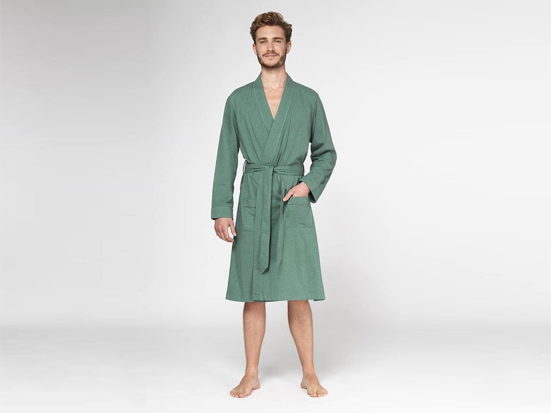 Kopalni plašč iz 100% eko bombaža zelen Kopalni plašč iz 100% eko bombaža zelen