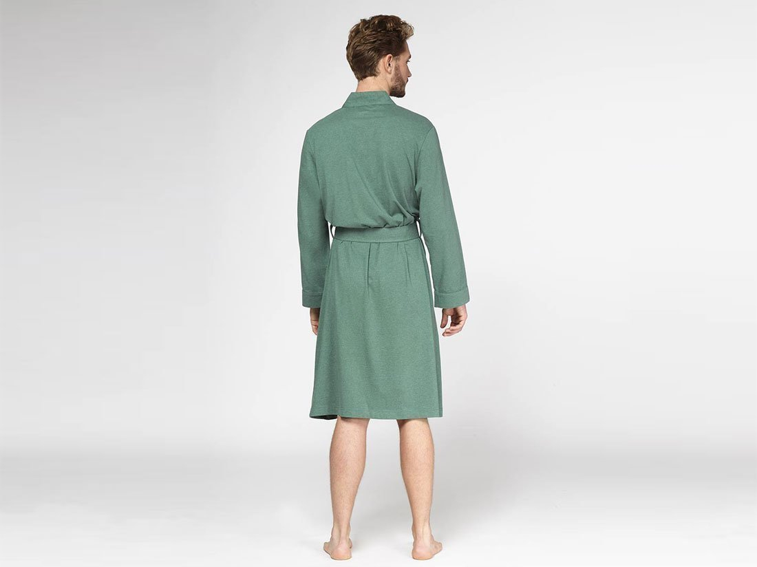 Kopalni plašč iz 100% eko bombaža zelen Kopalni plašč iz 100% eko bombaža zelen