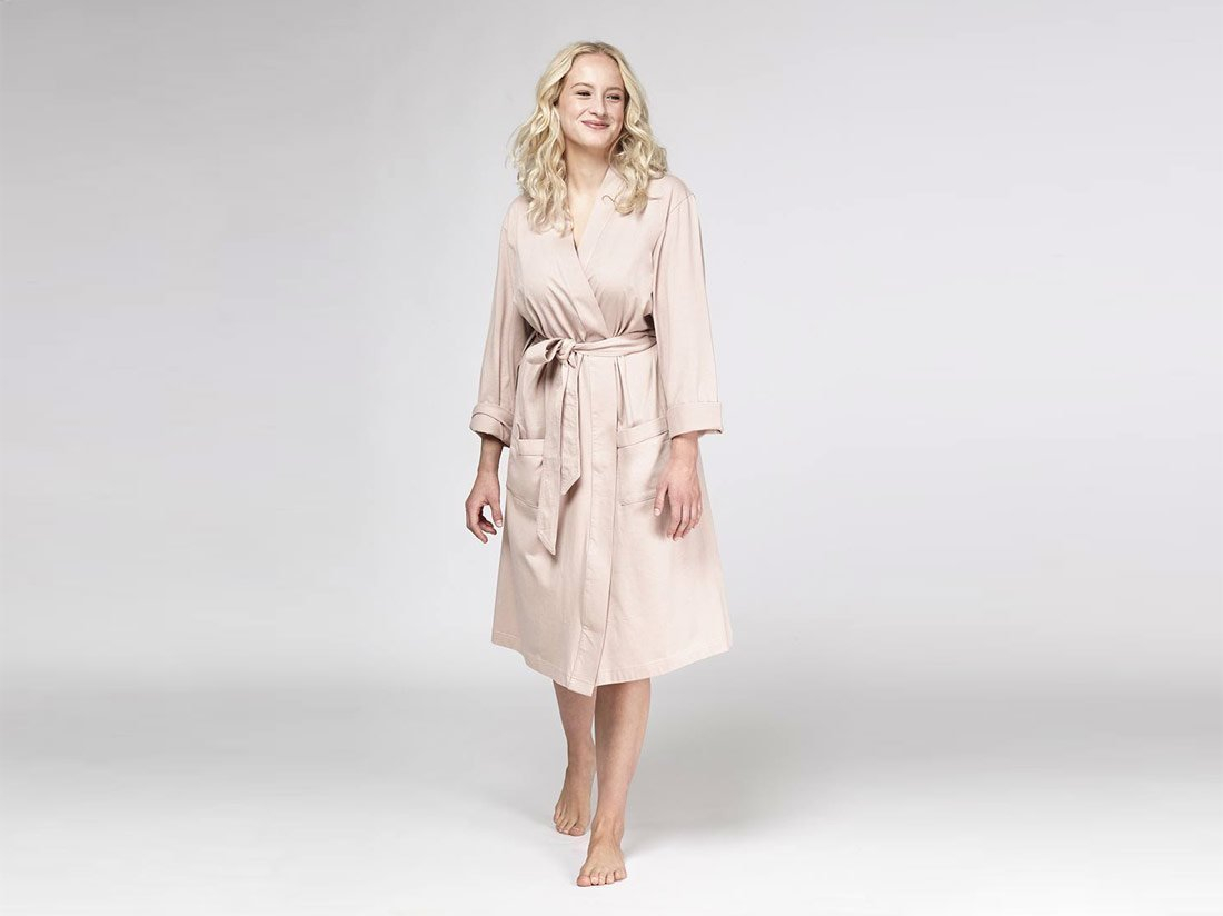 Kopalni plašč iz 100% eko bombaža roza Kopalni plašč iz 100% eko bombaža roza