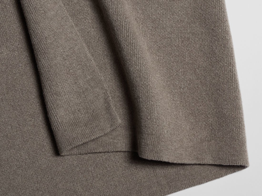 Pleteni plet iz 100% eko bombaža taupe