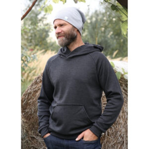 Moški pulover s kapuco iz 100% merino volne, siv Moški pulover s kapuco iz 100% merino volne, siv