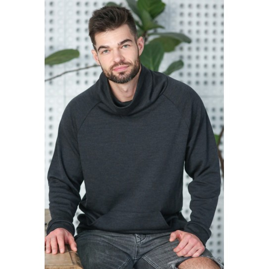 Moški pulover iz 100% merino volne, t.siv Moški pulover iz 100% merino volne, t.siv