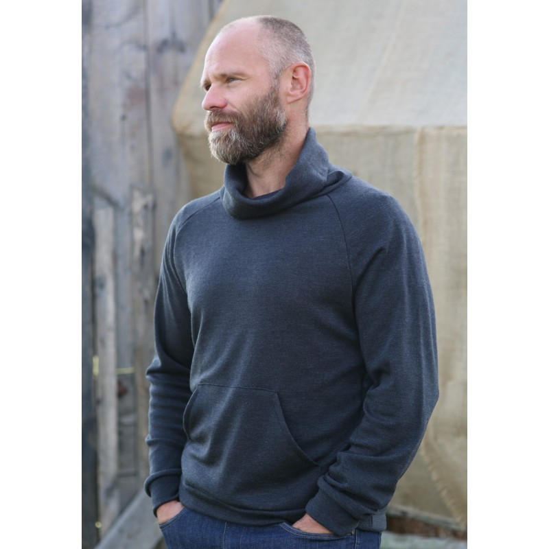 Moški pulover iz 100% merino volne, t.siv Moški pulover iz 100% merino volne, t.siv