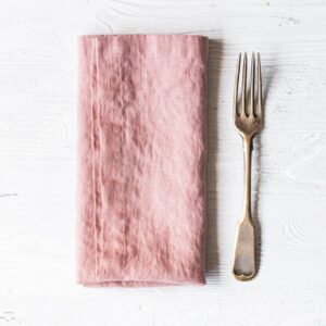 Pogrinjek 100% lan roza 45x45 Pogrinjek 100% lan roza 45x45