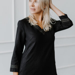 Srajčna obleka 1284, vezenje 100% lan Srajčna obleka 1284, vezenje 100% lan