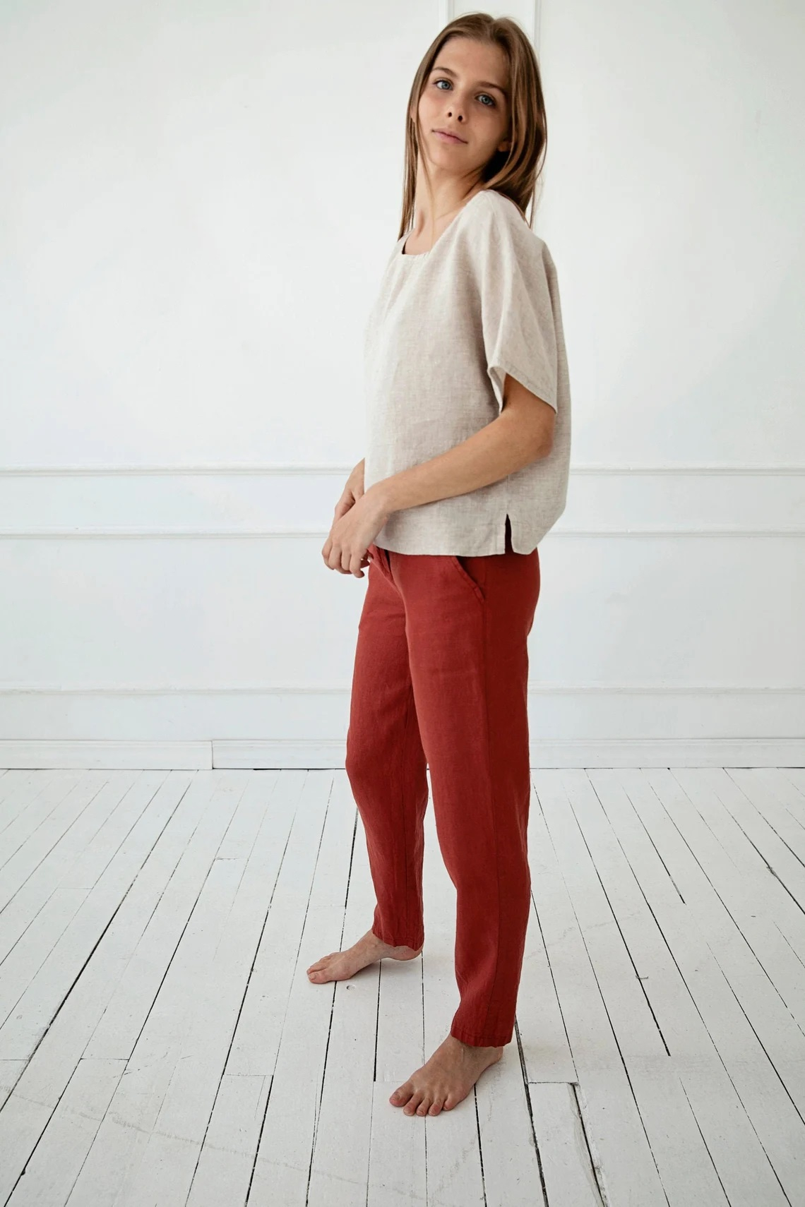 Bluza ženska 1503 100% lan, več barv in velikosti