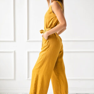 Jumpsuit 1265 100% lan, MUSTARD M Jumpsuit 1265 100% lan, MUSTARD M