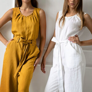 Jumpsuit 1265 100% lan, več barv in velikosti