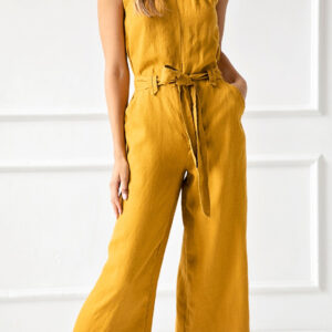 Jumpsuit 1265 100% lan, MUSTARD M