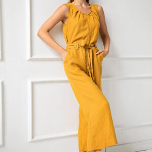 Jumpsuit 1265 100% lan, MUSTARD M Jumpsuit 1265 100% lan, MUSTARD M