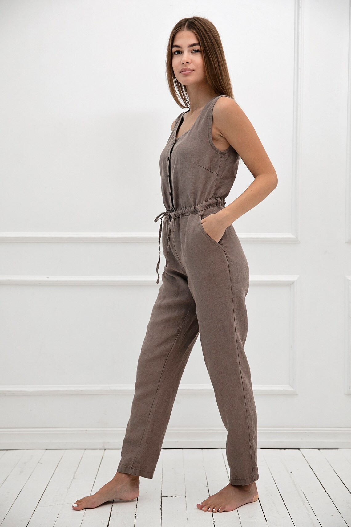 Jumpsuit 1220 100% lan, CAPPUCINO S Jumpsuit 1220 100% lan, CAPPUCINO S