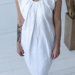 Obleka ženska 1277 100% lan, več barv in velikosti