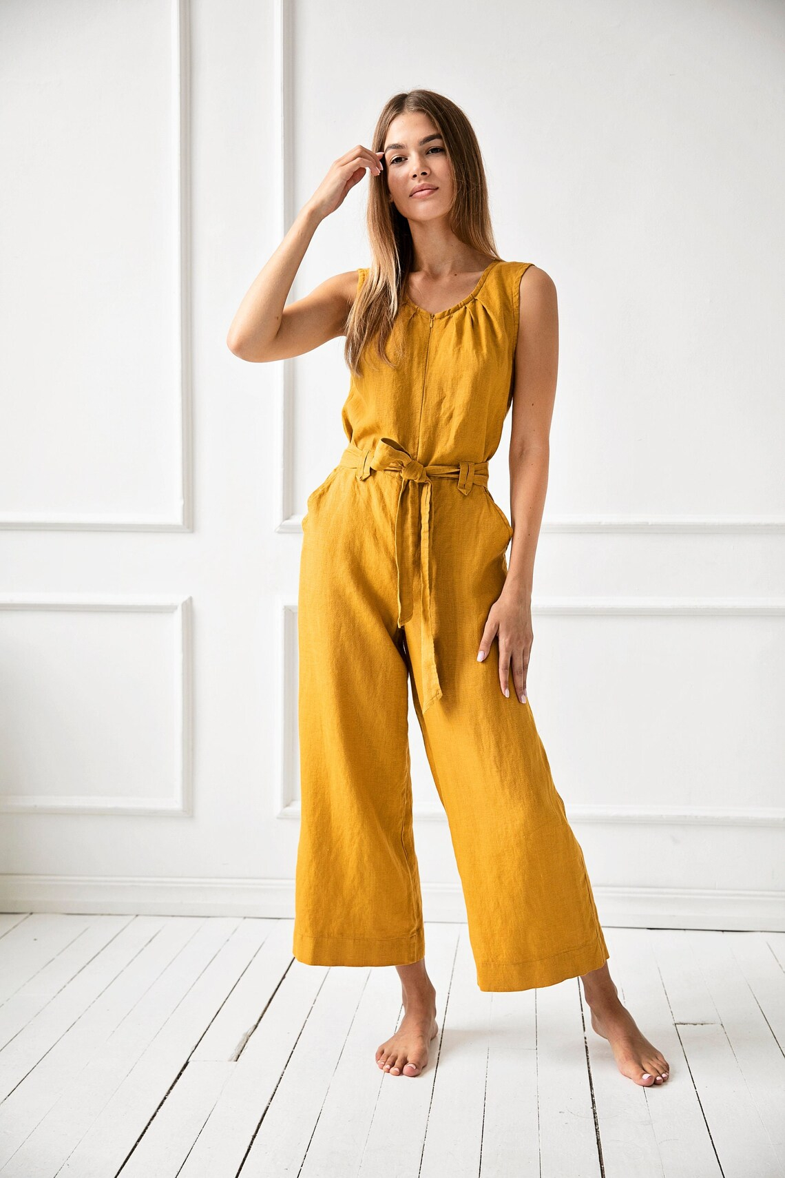 Jumpsuit 1265 100% lan, več barv in velikosti Jumpsuit 1265 100% lan, več barv in velikosti