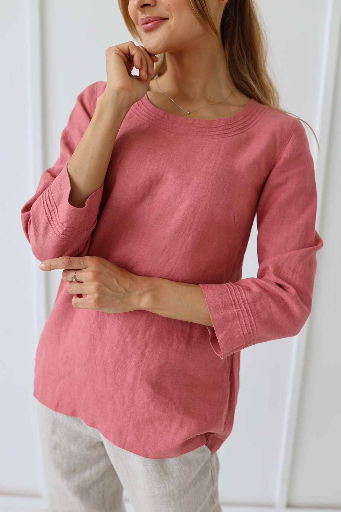 Tunika ženska 1513 100% lan, več barv in velikosti Tunika ženska 1513 100% lan, več barv in velikosti