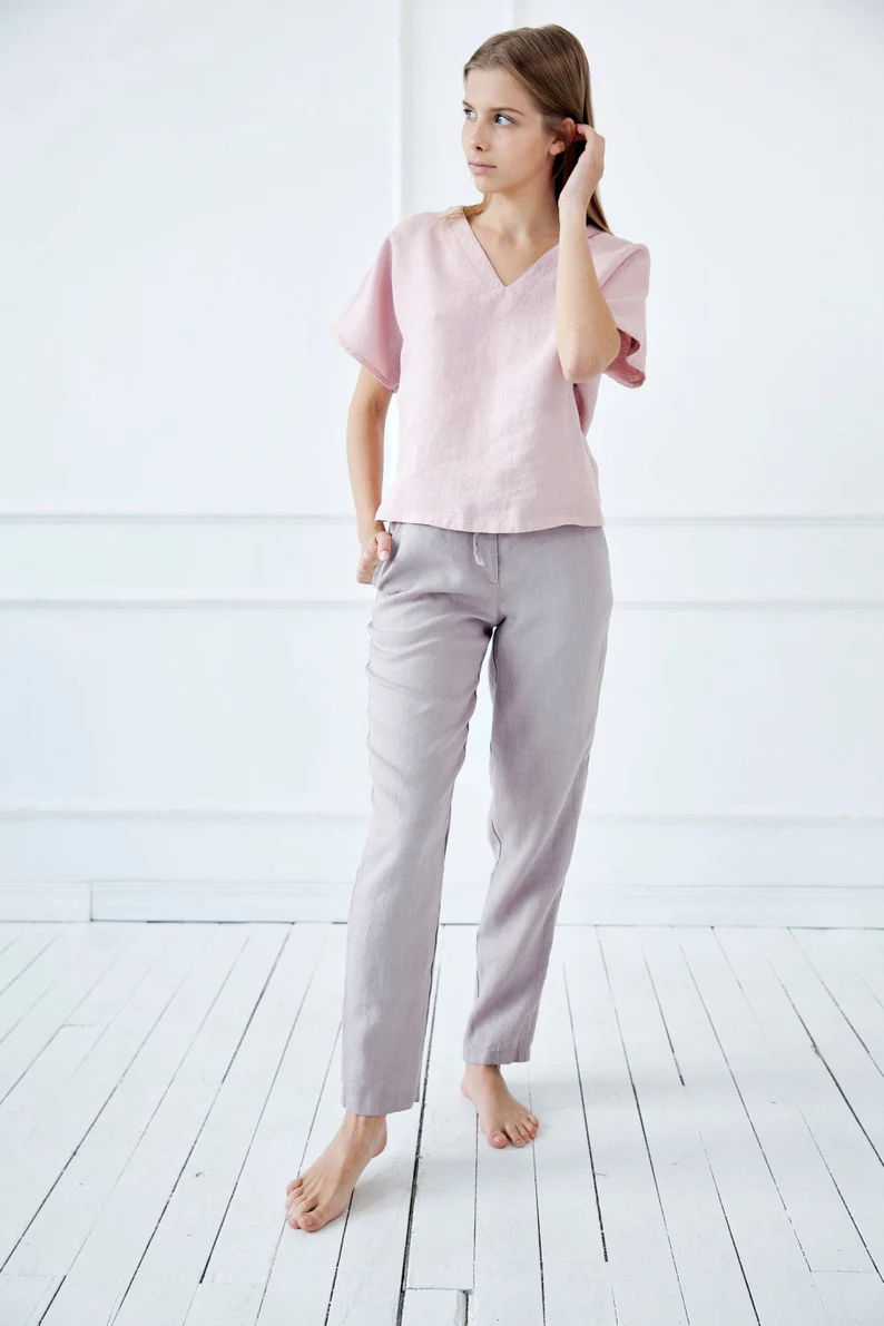 Tunika ženska 1505 100% lan, več barv in velikosti