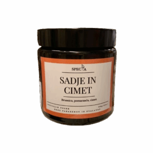 Dišeča sveča "Sadje in cimet" 120 ml. Dišeča sveča "Sadje in cimet" 120 ml.