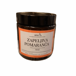Dišeča sveča "Zapeljiva pomaranča" 120 ml. Dišeča sveča "Zapeljiva pomaranča" 120 ml.