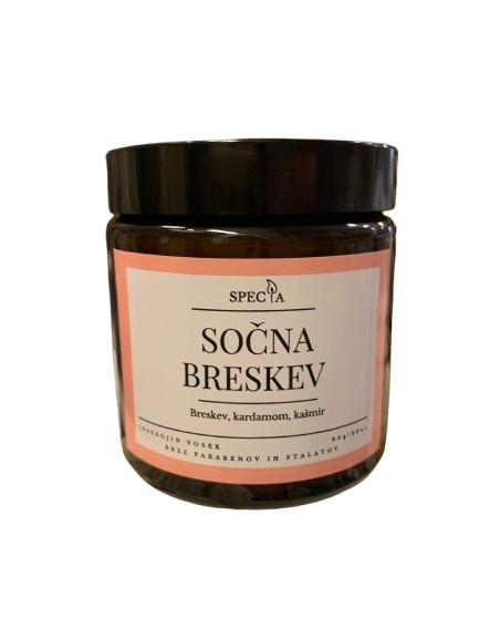 Dišeča sveča "Sočna breskev" 120ml. Dišeča sveča "Sočna breskev" 120ml.