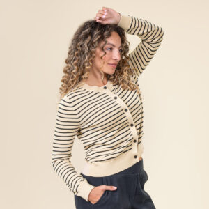 Ženska jopa iz 100% eko bombaža črte M Ženska jopa iz 100% eko bombaža črte M