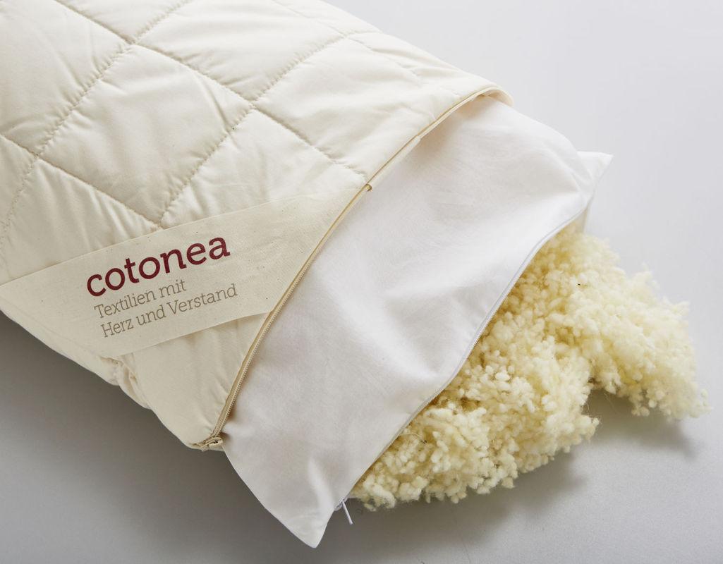 VOLNA Vzglavnik 40x60 iz eko bombaža, polnjen z volno VOLNA Vzglavnik 40x60 iz eko bombaža, polnjen z volno