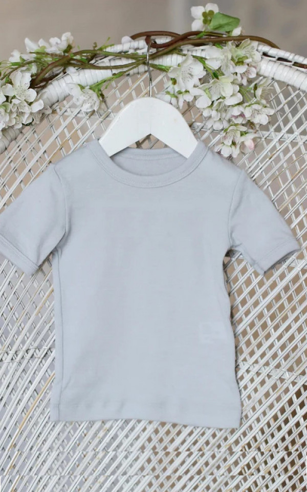 EKO Merino otroška majica KR SIVA od 62-116 EKO Merino otroška majica KR SIVA od 62-116