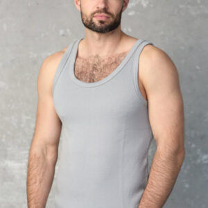 Moška majica brez rokavov iz 100% volne SIVA XS do XXXL