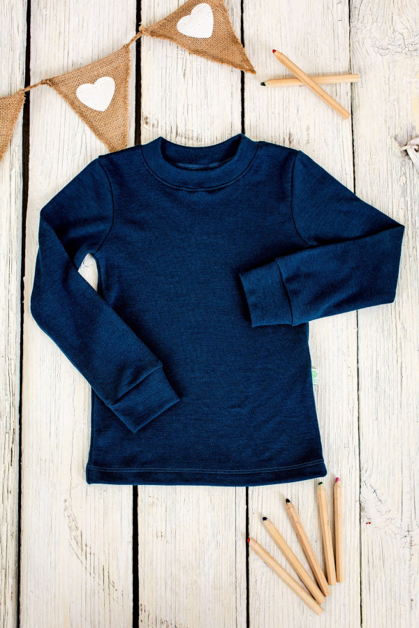 EKO Merino otroška majica DR PETROL MODRA od 62-116 EKO Merino otroška majica DR PETROL MODRA od 62-116