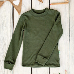 EKO Merino otroška majica DR ZELENA od 62-116 EKO Merino otroška majica DR ZELENA od 62-116