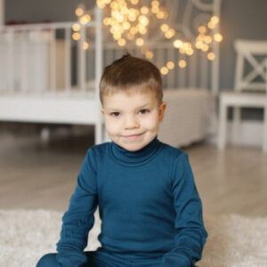 EKO Merino otroški puli DR PETROL MODER od 122-152