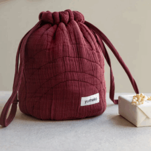 Toaletna torbica mošnjiček eko bombaž BORDO