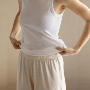 Spodnji del pižame iz eko bombaža, crem Spodnji del pižame iz eko bombaža, crem