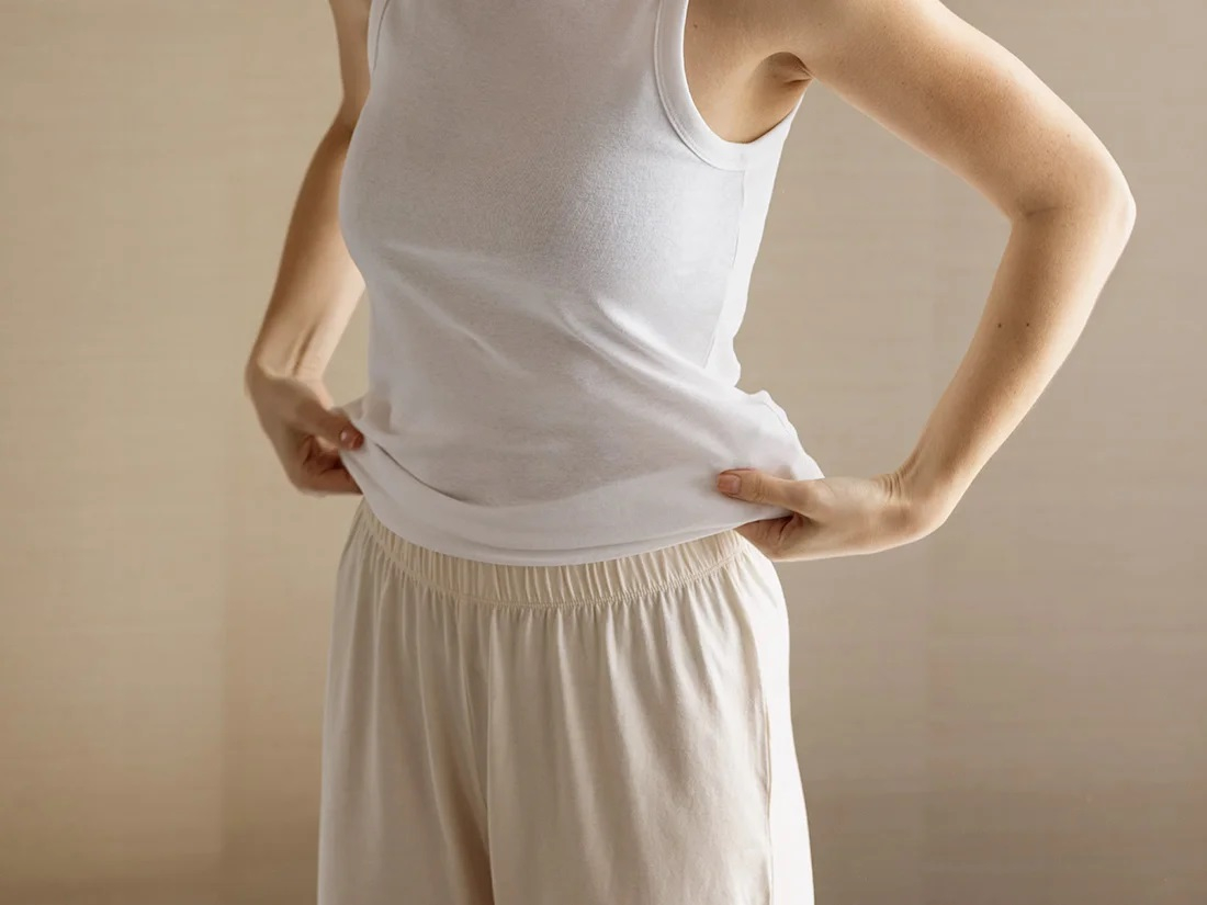 Spodnji del pižame iz eko bombaža, crem Spodnji del pižame iz eko bombaža, crem