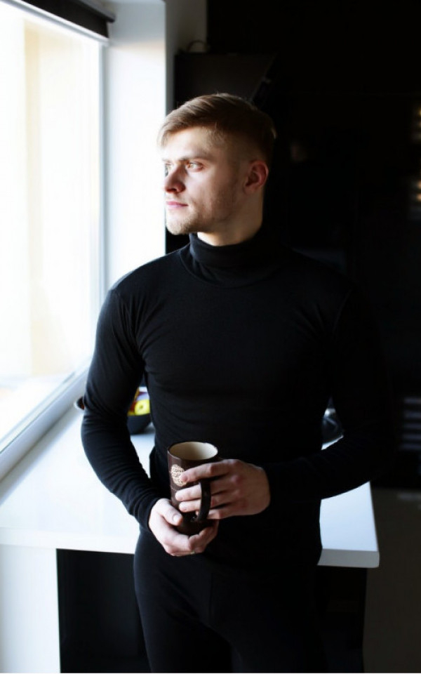 Moški puli iz 100% volne ČRN XS do XXXL Moški puli iz 100% volne ČRN XS do XXXL