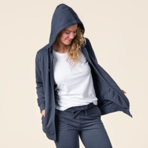 EKO Bombažna Ženska Jopica NAVY