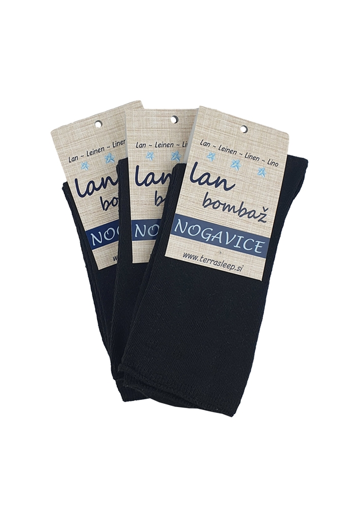 Nogavice lan bombaž ČRNE Medic od 36 do 41 Nogavice lan bombaž ČRNE Medic od 36 do 41