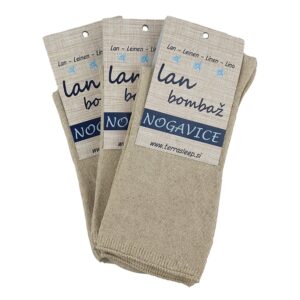 Nogavice lan bombaž NATUR Medic od 36 do 41