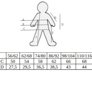 EKO Merino otroški brezrokavnik PETROL MODER od 56-116