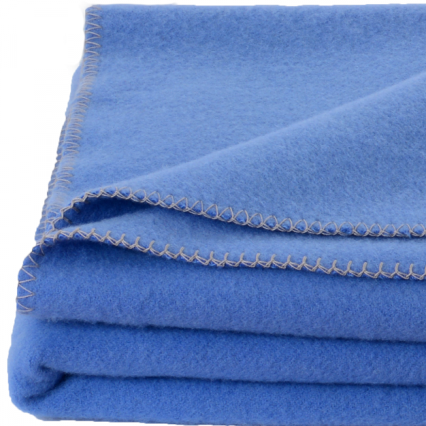 Otroška odeja 100% ovčja volna INN velur MODRA R dve dim.