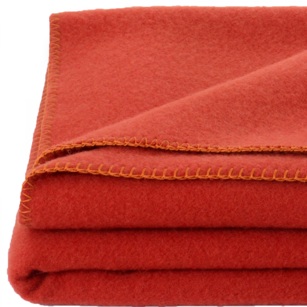 Volnena odeja INN velur orange 150x200