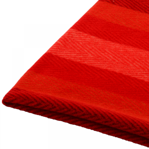 Volnena odeja MONROVIA rdeča črtasta