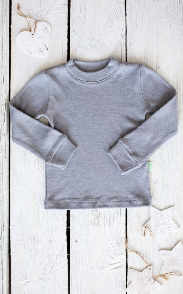 EKO Merino otroška majica DR SIVA od 62-116 EKO Merino otroška majica DR SIVA od 62-116